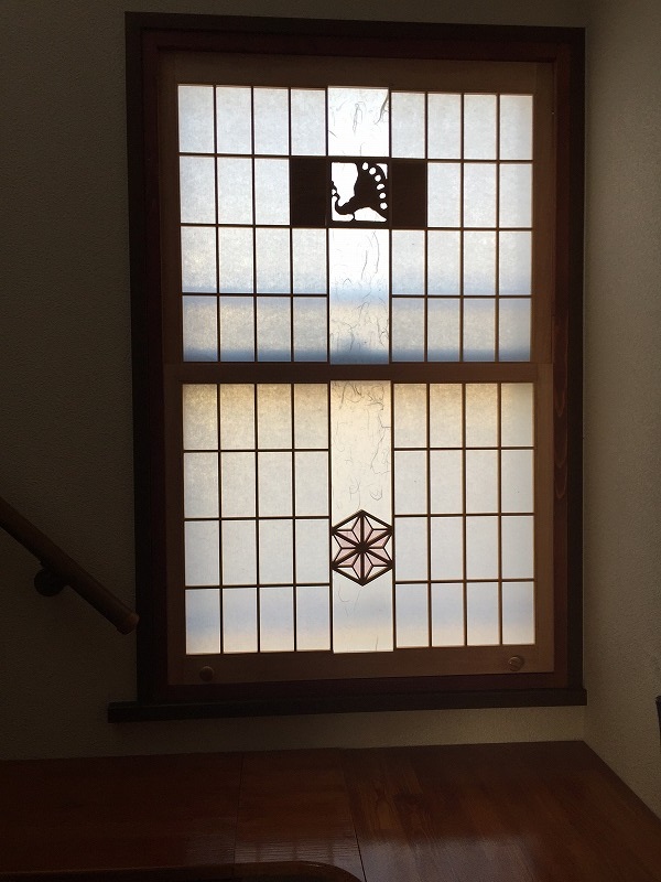 上下スライド式の障子を作成